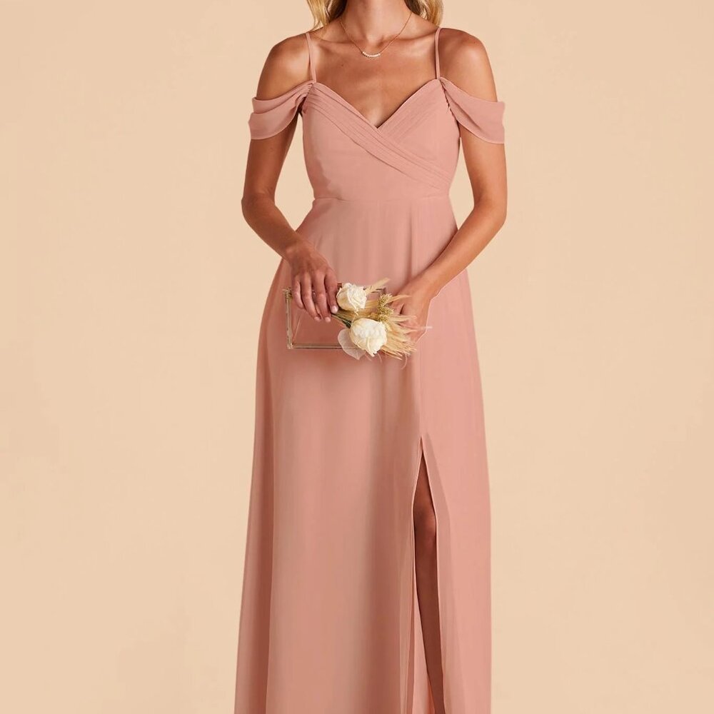 Size XS BIRDY GREY Chiffon Dusty Rose Bridesmaid Dress